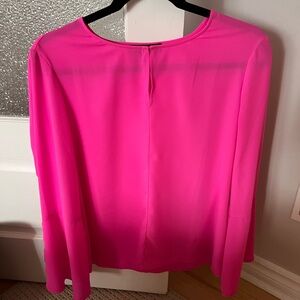 Banana Republic Pink Blouse with Keyhole Detail
